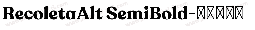 RecoletaAlt SemiBold字体转换
